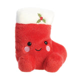 Palm Pals Holly Stocking Soft Plush Toy Aurora World 99220 Front Side