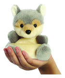 Palm Pals Lucian Wolf Plush In palm of a hand