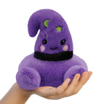 Front Palm Pals Willow Purple Witches Hat Soft Plush in Hand