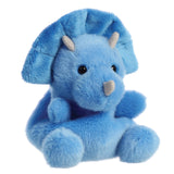 Palm Pals Tank Triceratops Blue Dinosaur Plush Aurora World front