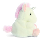 Palm Pals Unicorn Pink and White 5" Plush Side