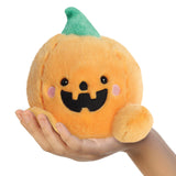 Palm Pals Wisp Jack O`Lantern 5 inch Pumpkin Plush Aurora World in hand display
