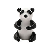 Front Panda Objets d'art Black and White Miniature Glass Figurine