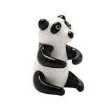 Side Panda Objets d'art Black and White Miniature Glass Figurine