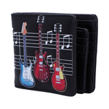 Shagwear Electric Guitars Embossed Music Black Wallet open