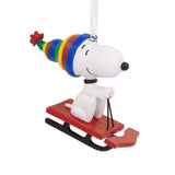 Peanuts Snoopy on Sled Christmas Tree Hanging Decoration