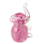 Pink Glass Elephant Figurine Objet d'Art