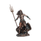 Poseidon Greek God of the Sea Bronzed Figurine