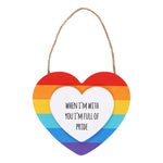 Pride Rainbow Hanging Heart