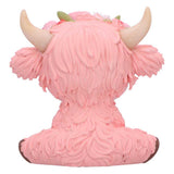 Back Primrose Pink Flower Highland Cow Figurine Nemesis Now B7445A26