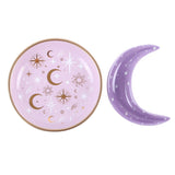 Purple Moon Stacking set 2 Piece Trinket Dishes set