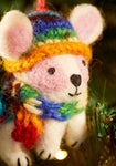 Rabbit Knitted Hat Fair Trade Namaste Natural Wool Felt Animal