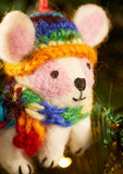 Rabbit Knitted Hat Fair Trade Namaste Natural Wool Felt Animal