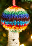 Rainbow Crochet Mushroom Wool Felt Hanging Decoration