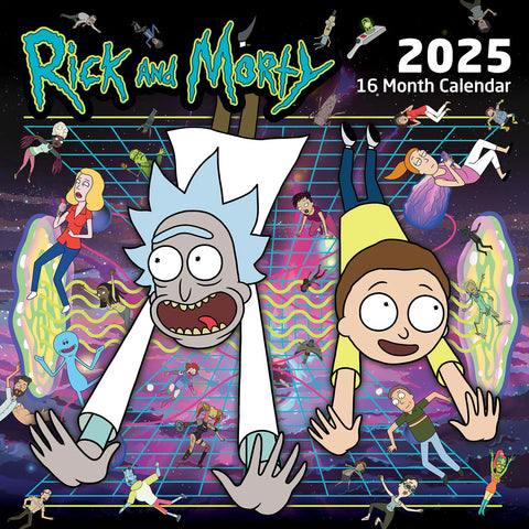 Rick and Morty 2025 Calendar 16 Month