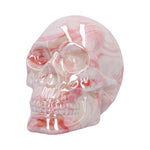 Side Marbellum Pink Ceramic Marble Skull 13.5cm Nemesis Now U6451X3