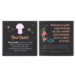 Rose Quartz Magical Polished Crystal Mushroom Card