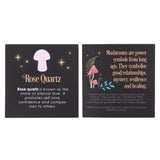 Rose Quartz Magical Polished Crystal Mushroom Card