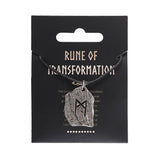 Rune of Transformation Viking Cord and adjustable chain Necklace Carded
