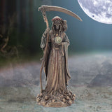 Front Santa Muerte Reaper Finished in Bronze Figurine Nemesis Now C2425G6