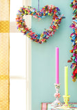 Sari Heart Wreath Multicolour Hand Crafted Fair Trade