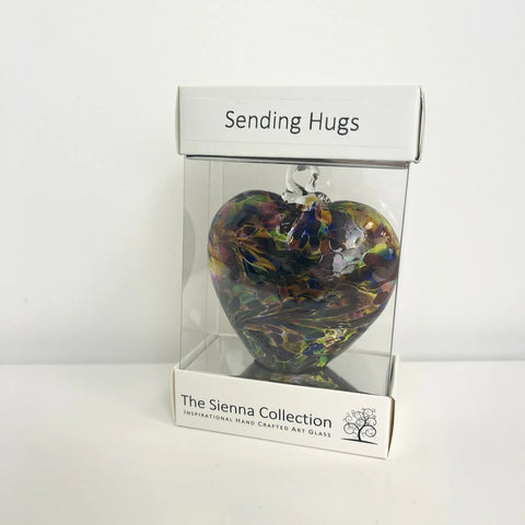 Sending Hugs Sienna Glass Friendship Heart 