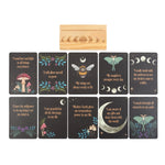 Set of 10 Affirmation Cards with Wooden Stand meanings