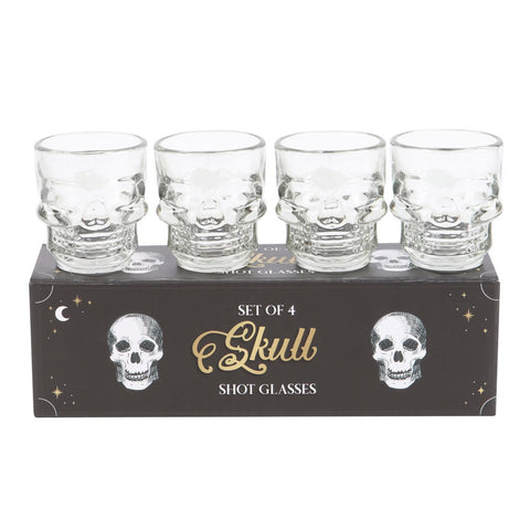 Set of 4 Skull Shot Glasses