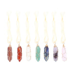 Set of 7 Hanging Crystal Gemstone Tree Decorations Boxed