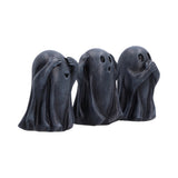 Side Set of Three Wise Black Ghoul Ghost Figurines Nemesis Now U7851C26