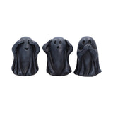 Set of Three Wise Black Ghoul Ghost Figurines Nemesis Now U7851C26