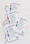 Chakra Gemstone Adjustable Chip Bracelet On Card
