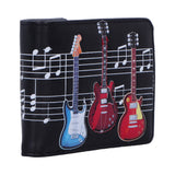 Shagwear Electric Guitars Embossed Music Black Wallet Side