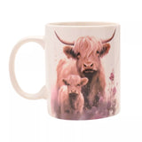 Highland Cow and Calf Country Living Ceramic Mug Side