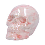 Side Marbellum Pink Ceramic Marble Skull 7cm Nemesis Now U6450X3