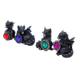 Side Midnight Reward Mini Black Dragon with Gemstone Nemesis Now S7452A26