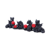Side Midnight Treasure Mini Black Dragon with Red Ord Nemesis Now S7451A26