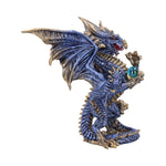 Nemesis Now Sapphire Blue Dragon with Orb Figurine Side