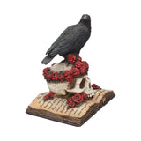 Side Heartaches Reflection Raven Skull Rose Gothic Skull Ornament Nemesis Now C0748C4