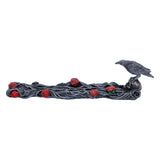 Twilight Bloom Gothic Raven on skull Incense Stick Holder Nemesis Now K7488A26 Side