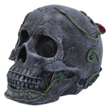 Front Side Twilight Bloom Gothic Skull with Red Roses Figurine Nemesis Now K7485A26