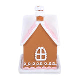 Side Two Chimney Pink Gingerbread House Cone Burner
