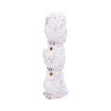 Side Wisest Totem Three Wise White Owls Ornament front
