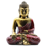 Sitting Buddha Red and Gold Ornament