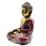 Sitting Buddha Red and Gold Ornament