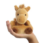 In Palm of a Hand Palm Pals Gallop Horse Soft Brown Pony Plush Aurora World