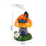 Orange Smoking Toadstool Incense Cone Burner Size