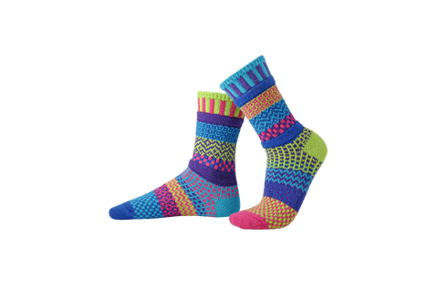 Solmate Bluebell Crew Mismatched Socks Large