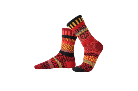 Solmate Fire Mismatched Crew Socks Small