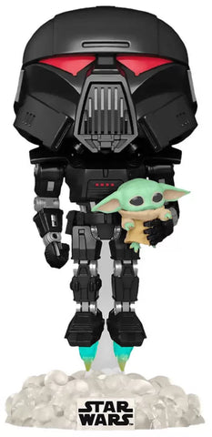 Star Wars Dark Trooper with Grogu Glow in the Dark Funko 488 58286